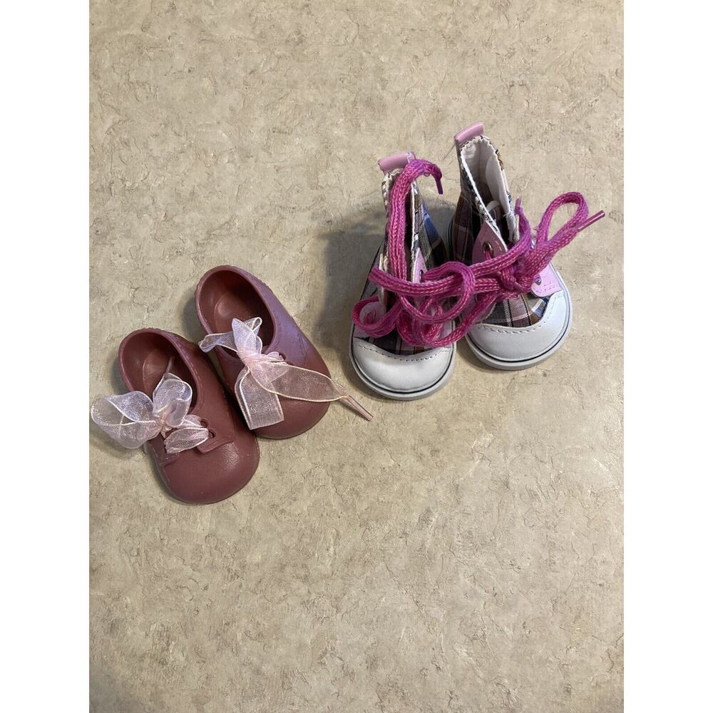 Our Generation Plaid High-Top Tennis Shoes and Dress Shoes for 18" Doll